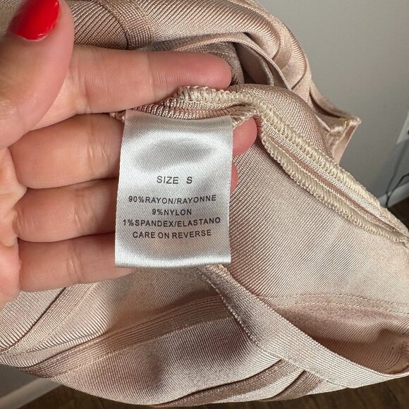 HMS blush pink thick bandage dress - Picture 4 of 5